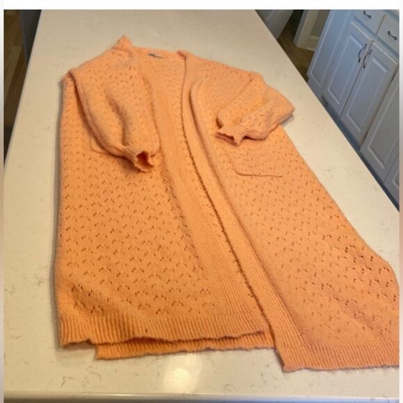 Anthropologie FRNCH Paris Clementine Longline Duster Cardigan with pockets OS - Picture 3 of 11